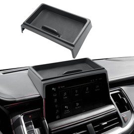 ECOZEN 2021-2024 Chvey Tahoe/Suburban & GMC Yukon Dash Console Organizer Tray - Behind Screen Organizer for 2021-2024 Tahoe/Suburban/Yukon Accessories Dashboard Storage Box Behind Screen