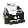 Niciksty Wood Desktop Mail Organizer, Mail Organizer Countertop with 6