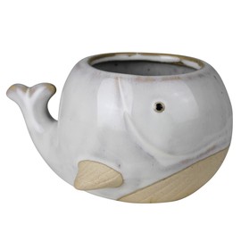 AREOhome HomArt Whale Cachepot, 5.50-inch Length, Ceraminc