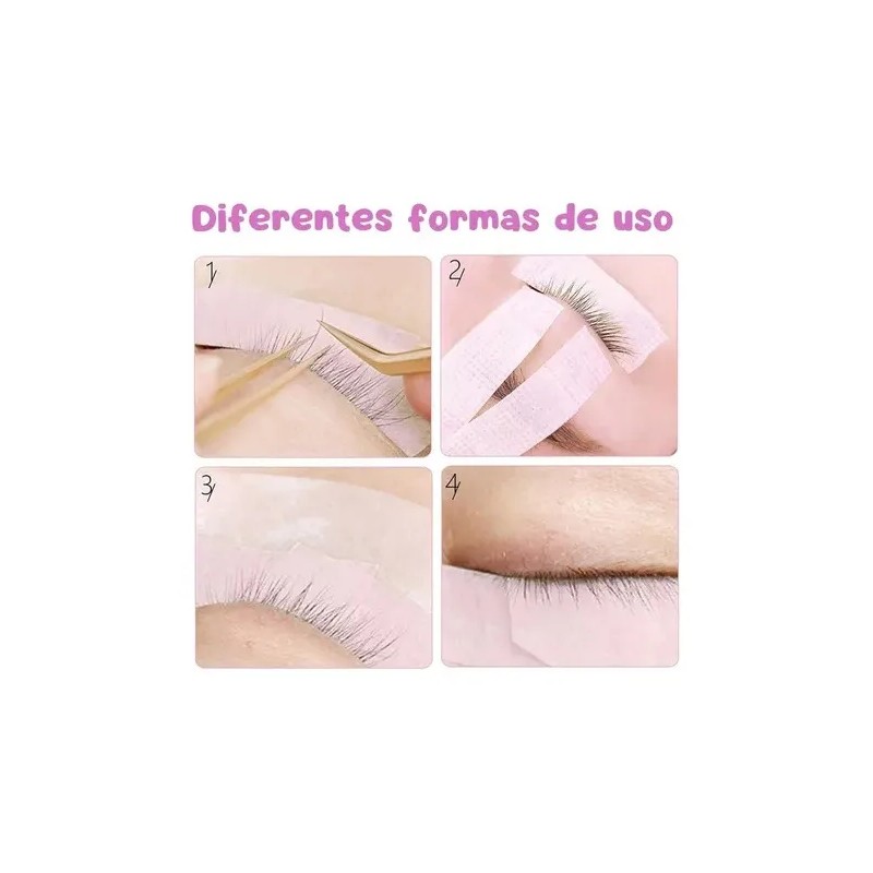 Cinta Micropore Extensiones Pestañas Mink 1x1 Pelusa