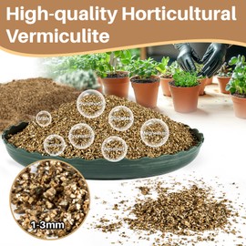 RAINFLOW Vermiculite - 14OZ Vermiculite for Gardening Organic Soil Potting Mix Horticultural Sand for Seed Starting, Plants, Vegetable, Potting, Garden, Orchid, Horticultural,Succulent, 1-3mm