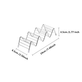 Stainless Steel Taco Holder Stand for 3-4 Tacos Each, Wider Metal Tortilla Tray Holder Rack for Serving Tacos Plates, Taco Shell Mold