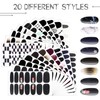 20 Sheets 280 Pieces Black Nail Wraps Self Adhesive Full
