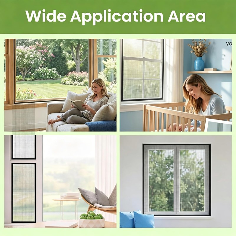 6 Packs Window Netting for Insects 1.3 * 1.5M Fly