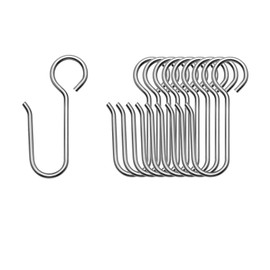 Metal Curtain Track Hook S Shaped Small Curtain Hooks Stainless Steel Drape Wire Hooks for Ceiling Curtain Track Accessories