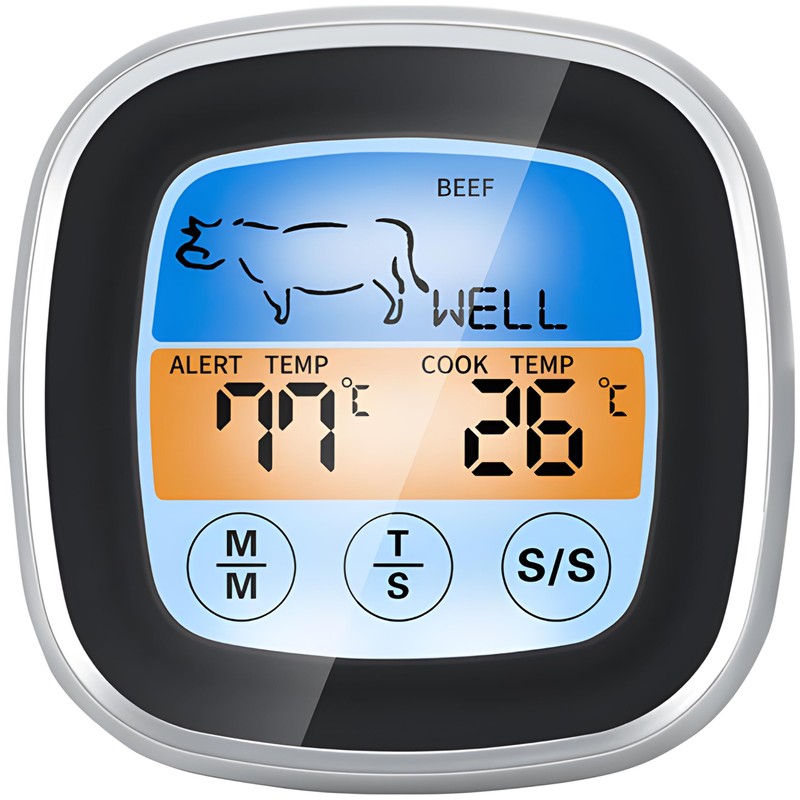 Retoo Roasting Thermometer, Digital Meat Thermometer, Grill Thermometer, Kitchen Thermometer,