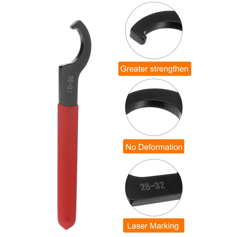 sourcing map 3pcs C Hook Spanner Wrench for Lathe Clamping