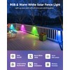 DANCINGBOAR Solar Fence Lights 16 Pack, Outdoor IP65 Waterproof LED,