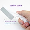Pet Grooming Comb, Ergonomic Handle Design, Fine Metal Teeth, White