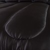 Bedding_Dreamer Silk Like Black Comforter Satin Comforter Set Queen Silky