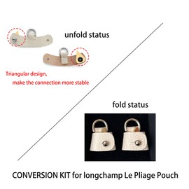 Shoulder Straps for Bags Compatible for Longchamp LP Xtra XS Pouch, Conversion Kit,Silver Hardware (Beige with Silver HD)