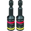 Malco MSHC-2 1/4 & 5/16 Reversible Hex Chuck Driver, 2 pack