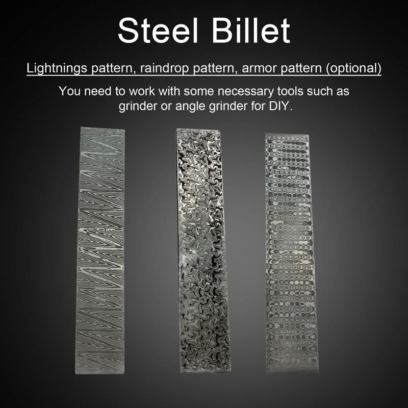 Damascus Steel Billet Patterned Steel Cutter Making Bar Embryo Forging