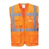 Portwest C376ORRM Athens Mesh Air Executive Vest, Medium, Orange