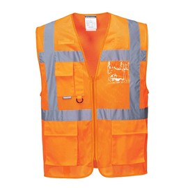 Portwest C376ORRM Athens Mesh Air Executive Vest, Medium, Orange