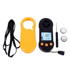 Digital Anemometer LCD Screen Handheld Wind Speed Meter Wind Temperature Gauge Built in Battery