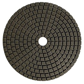 7" High Performance Dry Stone/Concrete Polishing Pads, 2.2mm Segment Height, Turbo Style, 100 Grit