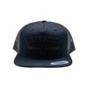 Kimes Ranch Caps Adjustable Snapback Flatlands Trucker Hat, Black/Black, One