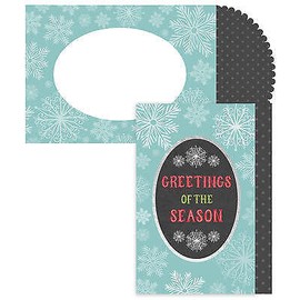 Masterpiece Studios Card Set Snowflake Greetings, 16 ct., silver