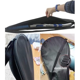 IBLUELOVER Single Badminton Racquet Cover Bag Padded Racket Carrying Bag Professional Racquetball Carry Case with Adjustable Shoulder Strap for Men Women for One Badminton Racket
