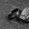 Vakki Hammered Ring Black Tungsten Rings Men's Ring Tungsten Carbide