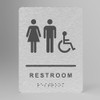 CRYSFLOA ADA Restroom Sign with Braille Bathroom Sign with ADA