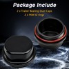 KPALAG 2Pcs Trailer Bearing Dust Cap Wheel Hub Grease Cover