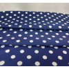 Unbranded White Polka Dot Print on Navy Blue Cotton Polyester