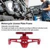 Adjustable License Plate Frame with Light Aluminum Alloy Mudguard Eliminator