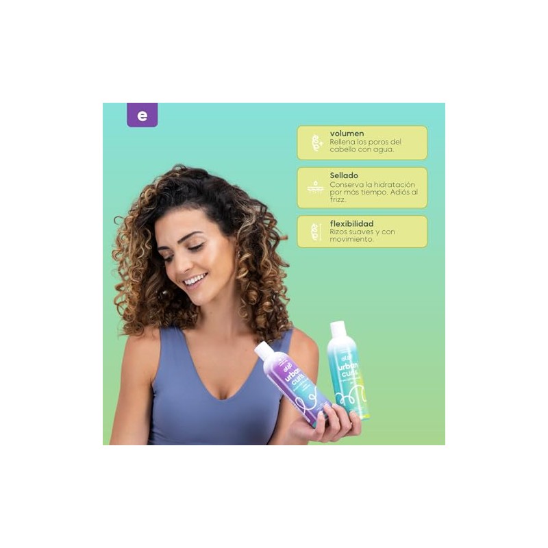 Urban Curls Gel 960 Definir Rizos Fijación Natural Frizz Hidratación