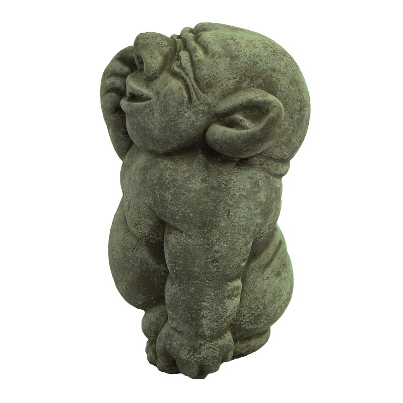 Ogre Garden Statue Picking Nose Concrete Troll Sculpture