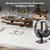 FUNFANG Headphone Stand Bottom Illuminated Headphone Holder RGB Light for