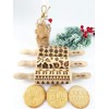 Christmas Set of 3 Children's Rolling Pin for Homemade Pastries.