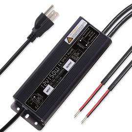 SUNVIE 150W 12V Landscape Lighting Transformer, Outdoor Low Voltage Landscape Lights Waterproof Power Supply for Malibu Paradise Moonrays and More