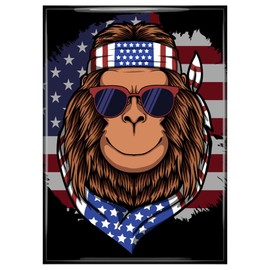 Enthoozies Bigfoot 60s Hippie 2.5 Inch x 3.5 Inch Refrigerator Magnet