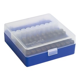 neoLab Neobox 2-1938 Stackable Glass Slide Boxes Polypropylene for Ampoules 12 mm Blue