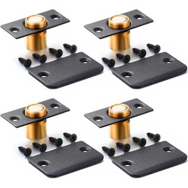 MorningRo Silent Magnetic Door Ball Catch Adjustable Magnet Closet Door Catch Ball Replacement Hidden Latch Hardware No Noise for Invisible Closet Pantry Magnetic Lock Closing(Black)