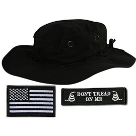 Gadsden and Culpeper Operator Boonie Hat Bundle & Patches - USA/DTOM Black