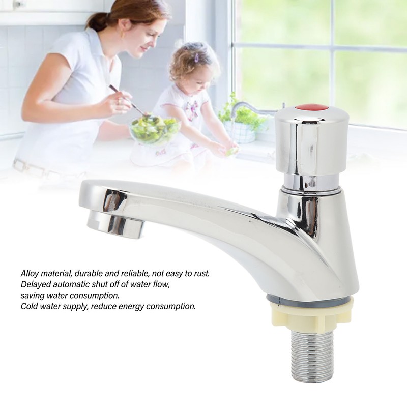 Time Delay Faucet Basin Tap Water Saving Self Closing Push