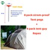 ADEPTNA Large Pack of 8 Heavy Duty Storm Proof Galvanized