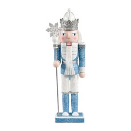 CutitiUU 30CM Christmas Nutcracker Blue Snowflake King