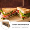 Yardwe 50pcs Triangle Sandwich Boxes with Window Kraft Paper Sandwich