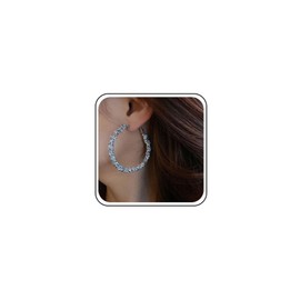 Aneneiceera Vintage Hohlen Kreis Baumeln Ohrringe Silber Strass Hoop Huggie Ohrringe Cz Runde Tropfen Ohrringe Geometrische Cz Gepflastert Kreis Ohrringe Schmuck Für Frauen