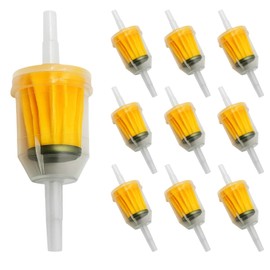 Petrol Filter, Pack of 10, 3.5 x 10 cm, Fuel Filter for Motorcycle, Car and Small Engines, High-Quality Filter for Clean Fuel, Durable Petrol Filter 6 mm