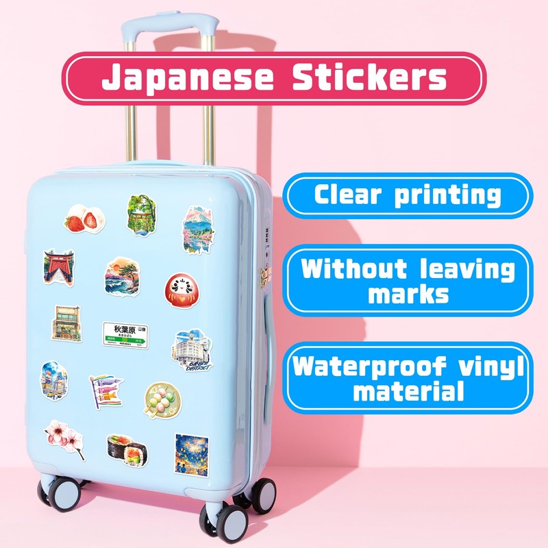 CKXTYNG 200PCS Japanese Stickers, Japan Travel Sticker Pack