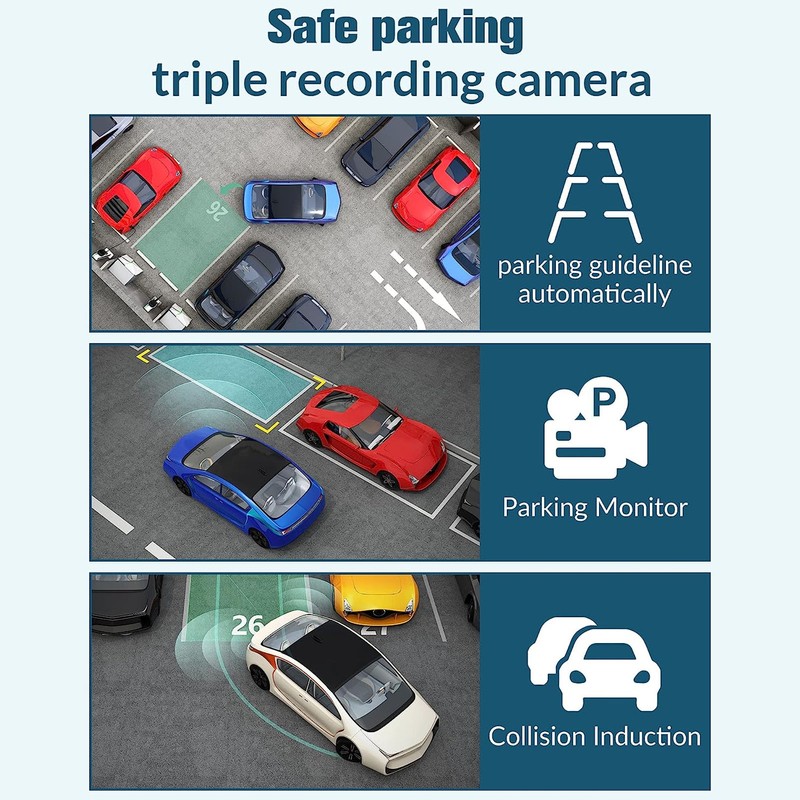 Car Dash Camera 1080P HD Night Vision 2.0in IPS 3