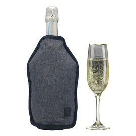 Oak & Ember® Pewter Grey Wine Cooler Sleeve: Portable, Lightweight Design Chills Wine in just 5 Minutes. Keep Your Drinks refreshingly Cool Anywhere, Anytime with This Sleek, Convenient Accessory.