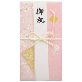 Iyo Yuino Center Japanese-made Ceremonial Money Envelope Gold Seal General Celebration Use Flower Knot Pink V104-07