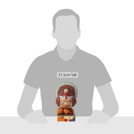 Enesco Jim Shore Heartwood Creek Four Seasons Thanks and Giving Traditional Turkey with Scene Figurine, 8.5 Inches, Stone Resin