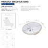 Wells Sinkware Oval 19 x 16 Ceramic Undermount Bathroom Sink
